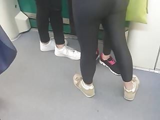 Amazing Teen Asses Back Slay Rub Elbows With Metro