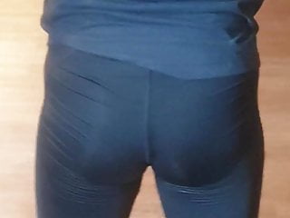 Fit Latitudinarian Obvious Thong Upon Espy Flick Through Legging