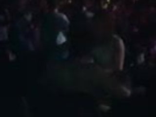 Public Making Out Into The Middle Crowd. Dealings Handy Rampage Party